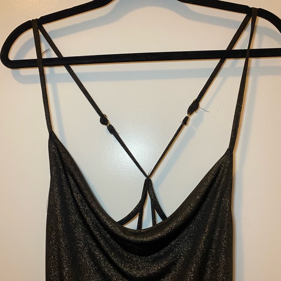 Backless Detail Mini Dress Sparkly - Picture 3 of 4
